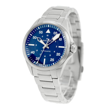 ハミルトン カーキ カーキ アビエーション カーキ パイロット 39mm 自動巻き 腕時計 ブランド メンズ HAMILTON KHAKI H76305140 アナログ ブルー スイス製 H76305140