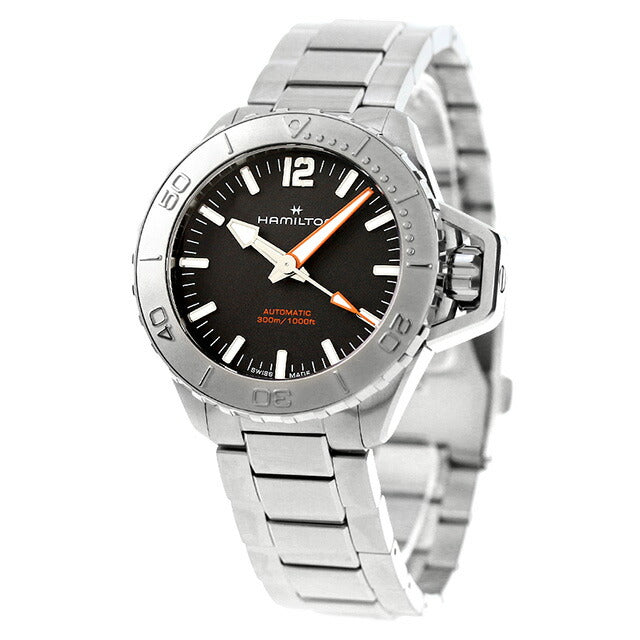 Hamilton Khaki Navy Open Water Auto 41mm Automatic Watch Brand Men H77485130 Analog Black Black Black