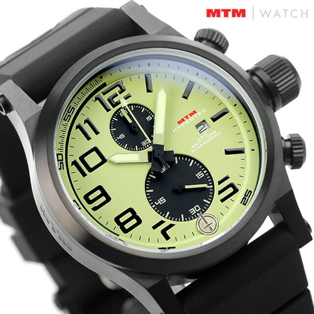 M-TEM手表手表品牌Hypertech Chrono 2 Quartz男士MTM HC2-SB4-LUMI-BR2B-A浅绿色黑色黑色