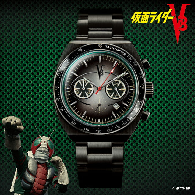 プレミコ 仮面ライダー V3 生誕50周年 プレミアムウォッチ 腕時計 ブランド メンズ 数量限定 クロノグラフ 51215 IEI-51215