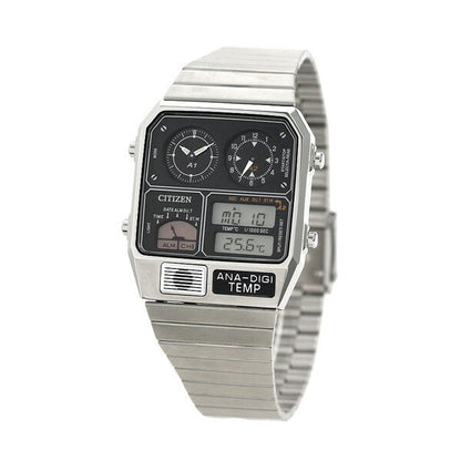 公民记录标签Anadisy Temp Watch Brand Chronography Termerter模拟数字JG2101-78E公民银男人