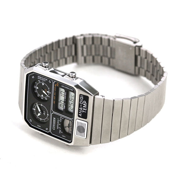 Citizen Records Label Anadisy Temp Watch Brand Chronograph Termeter Analog Digital JG2101-78E Citizen Silver Men