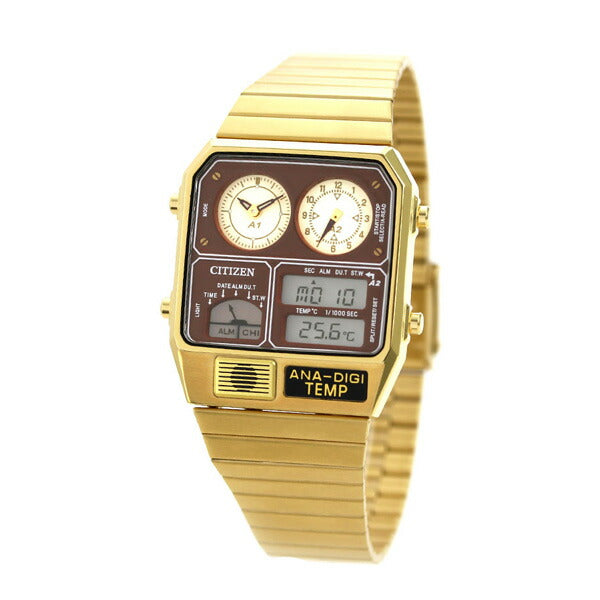 Citizen Record Label Anadisi Temp Watch Brand Chronograph Termeter Analog Digital JG2103-72X CITIZEN Gold Men&