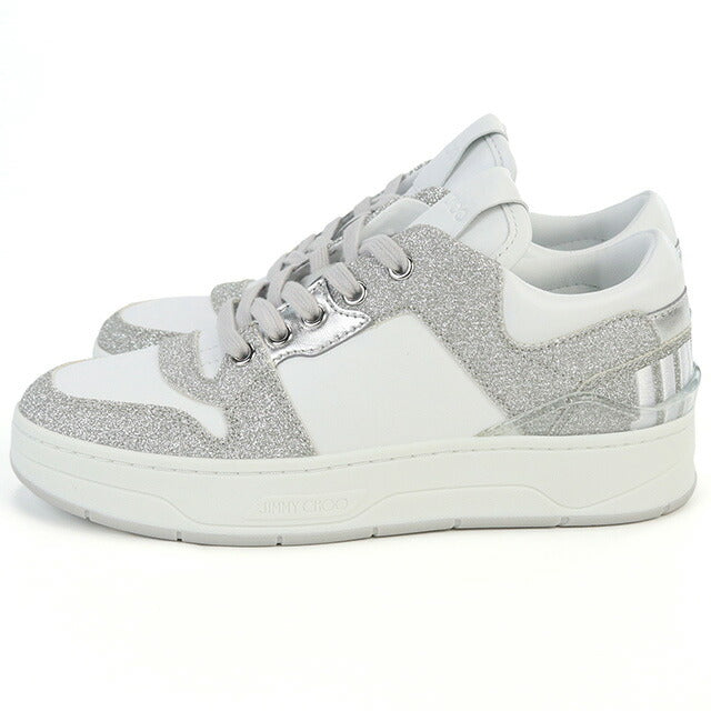 Jimmy Choo Sneakers Ladies Brand JIMMY CHOO Leather Florent-F White Shoes Select JICFLORENTFA