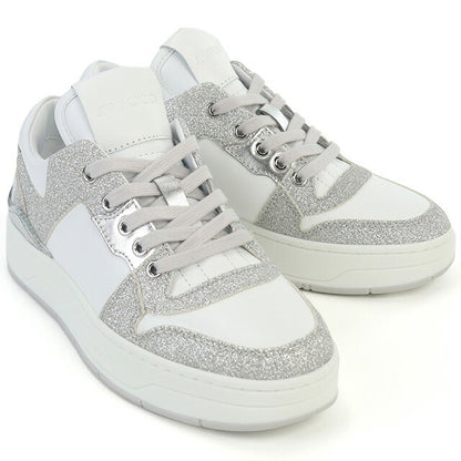 Jimmy Choo Sneakers Ladies Brand JIMMY CHOO Leather Florent-F White Shoes Select JICFLORENTFA