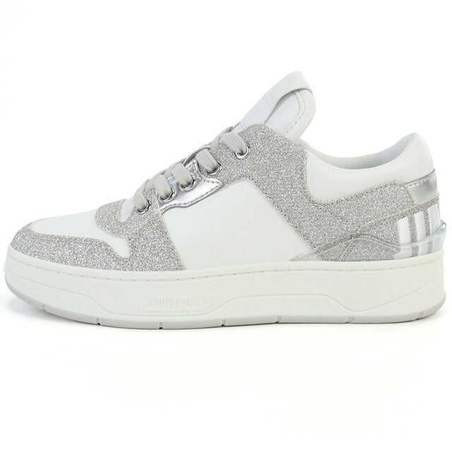 Jimmy Choo Sneakers Ladies Brand JIMMY CHOO Leather Florent-F White Shoes Select JICFLORENTFA