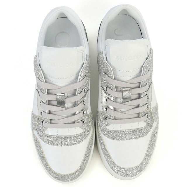 Jimmy Choo Sneakers Ladies Brand JIMMY CHOO Leather Florent-F White Shoes Select JICFLORENTFA