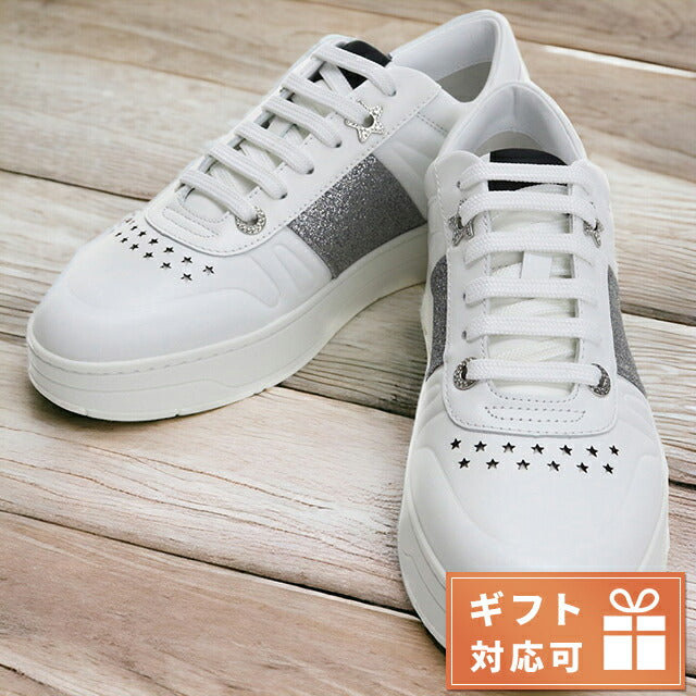 Jimmy Choo Sneakers Ladies Brand JIMMY CHOO Leather Hawaii-F White Shoes Select Model JICHAWAIIIFI