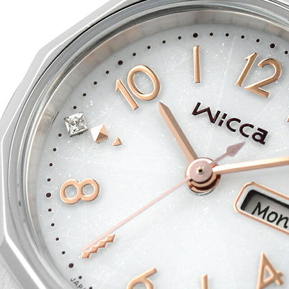 シチズン ウィッカ ソーラーテック デイ＆デイトモデル 腕時計 ブランド レディース CITIZEN wicca KH3-517-11 アナログ シルバー KH3-517-11