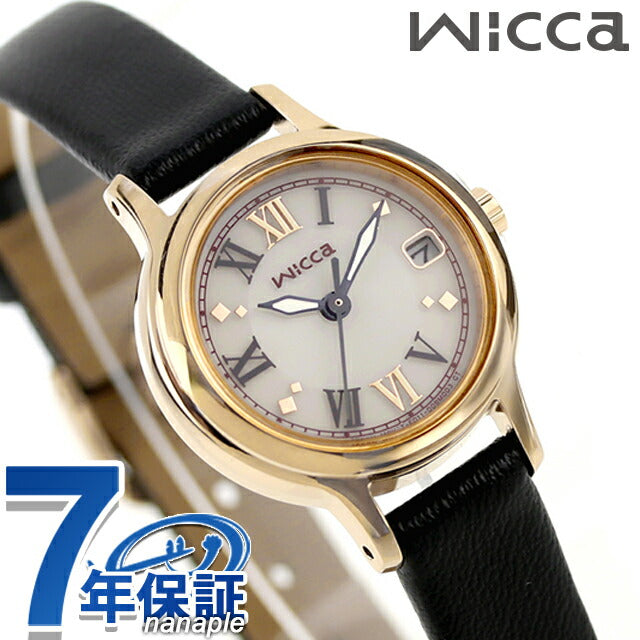 シチズン ウィッカ ソーラーテック 腕時計 ブランド レディース CITIZEN wicca KH4-921-92 アナログ ホワイト ブラック 黒 KH4-921-92