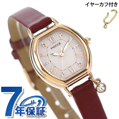 シチズン ウィッカ イヤーカフセット ソーラーテック 腕時計 ブランド レディース 数量限定モデル CITIZEN wicca KP2-523-92 アナログ ホワイト ワインレッド 白 KP2-523-92