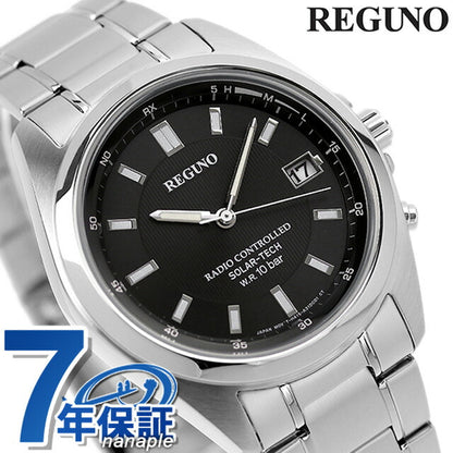 公民Regno Eco Drive Solar Eco Drive太阳能电台观看品牌男士KS3-115-51模拟黑色黑色黑色