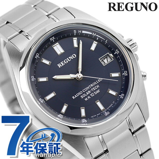 公民Regno Eco Drive Solar Eco Drive太阳能电台观看品牌男士KS3-115-71模拟海军