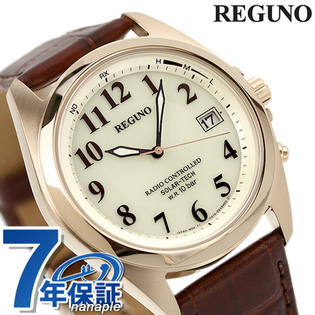 Citizen Legno Eco Drive太阳能生态驱动太阳能电台观看品牌男士皮带公民KS3-123-80模拟金棕色