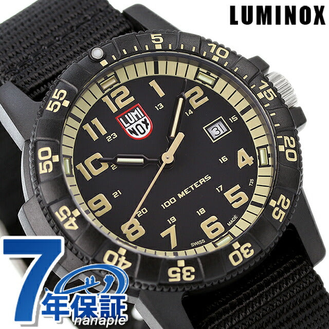 ルミノックス 0320シリーズ レザーバック シータートル ジャイアント 44mm 0333 LUMINOX メンズ 腕時計 ブラック 時計 l0333