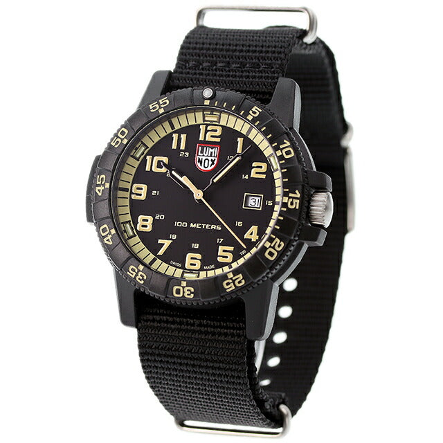 ルミノックス 0320シリーズ レザーバック シータートル ジャイアント 44mm 0333 LUMINOX メンズ 腕時計 ブラック 時計 l0333