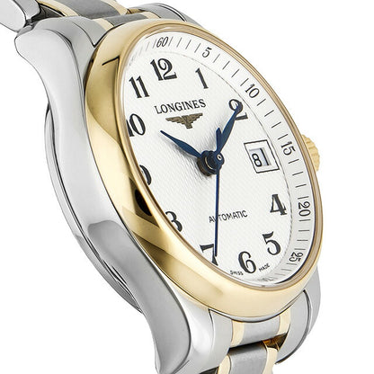 ロンジン マスターコレクション 自動巻き 腕時計 ブランド レディース LONGINES L2.128.5.78.7 アナログ シルバー イエローゴールド スイス製 L2-128-5-78-7