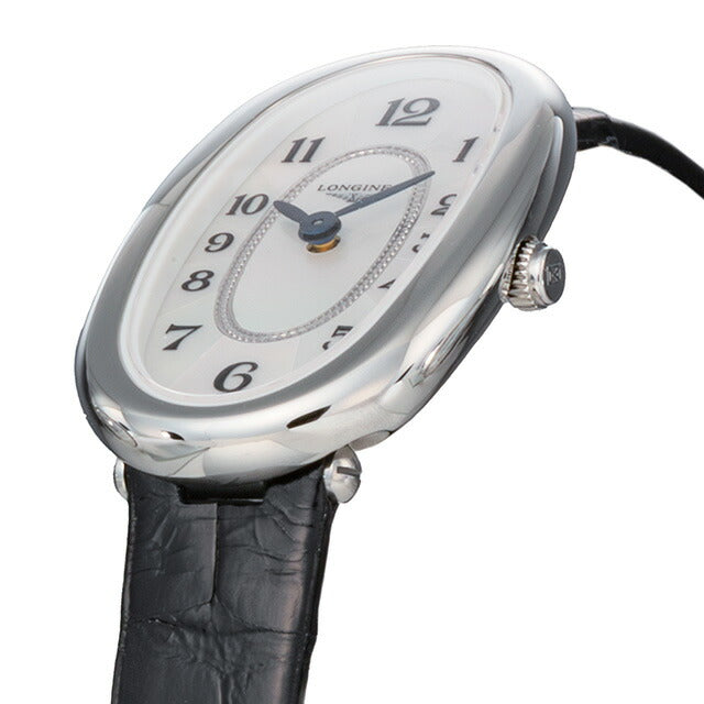 ロンジン サンフォネット クォーツ 電池式 腕時計 ブランド レディース LONGINES L2.305.4.83.0 アナログ ホワイトシェル ブラック 黒 L2-305-4-83-0