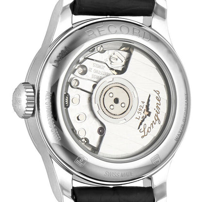 ロンジン レコード 自動巻き 腕時計 ブランド レディース LONGINES L2.320.4.57.2 アナログ ブラック 黒 スイス製 L2-320-4-57-2