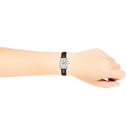 ロンジン レコード 自動巻き 腕時計 ブランド レディース LONGINES L2.320.4.72.2 アナログ シルバー ブラウン スイス製 L2-320-4-72-2