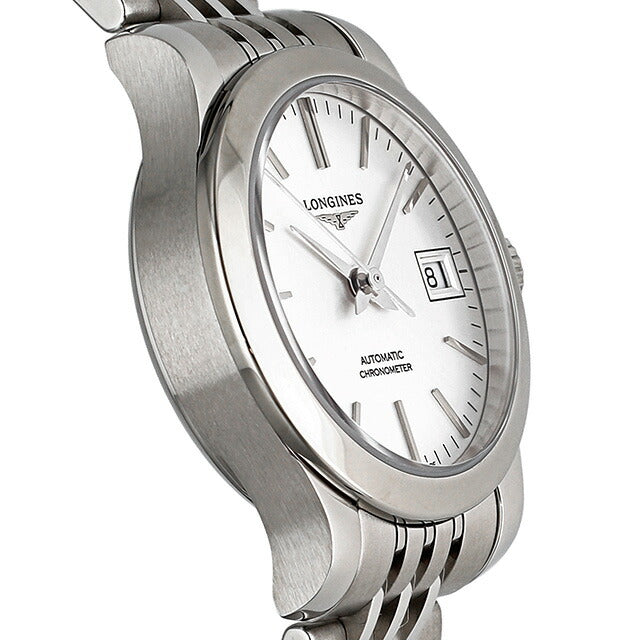 ロンジン レコード 自動巻き 腕時計 ブランド レディース LONGINES L2.320.4.72.6 アナログ シルバー スイス製 L2-320-4-72-6