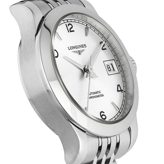 ロンジン レコード 自動巻き 腕時計 ブランド レディース LONGINES L2.320.4.76.6 アナログ シルバー スイス製 L2-320-4-76-6