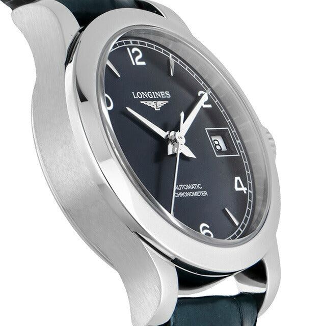 ロンジン レコード 自動巻き 腕時計 ブランド レディース LONGINES L2.320.4.96.4 アナログ ブルー スイス製 L2-320-4-96-4