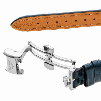 ロンジン レコード 自動巻き 腕時計 ブランド レディース LONGINES L2.320.4.96.4 アナログ ブルー スイス製 L2-320-4-96-4