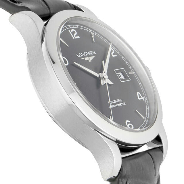 ロンジン レコード 自動巻き 腕時計 ブランド レディース LONGINES L2.321.4.56.2 アナログ ブラック 黒 スイス製 L2-321-4-56-2