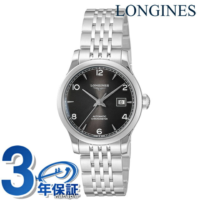 ロンジン レコード 自動巻き 腕時計 ブランド レディース LONGINES L2.321.4.56.6 アナログ ブラック 黒 スイス製 L2-321-4-56-6