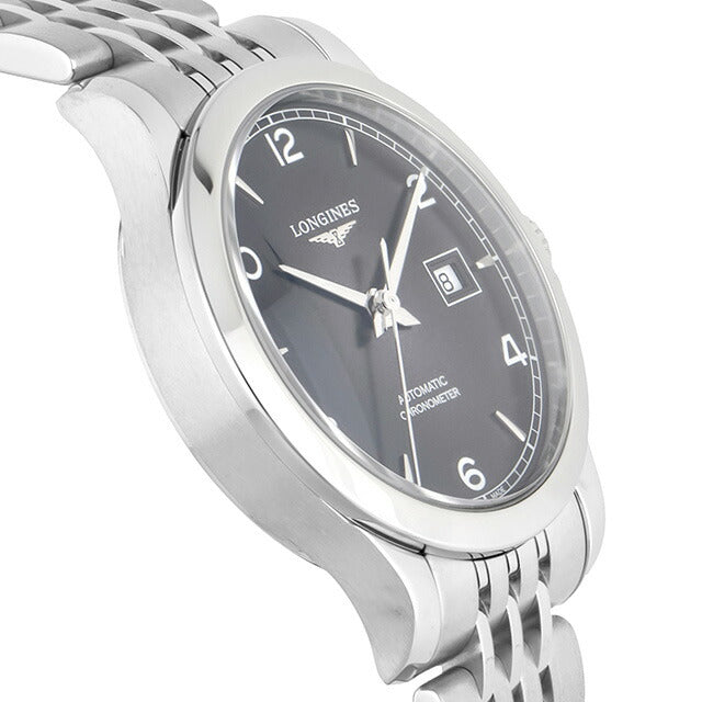 ロンジン レコード 自動巻き 腕時計 ブランド レディース LONGINES L2.321.4.56.6 アナログ ブラック 黒 スイス製 L2-321-4-56-6