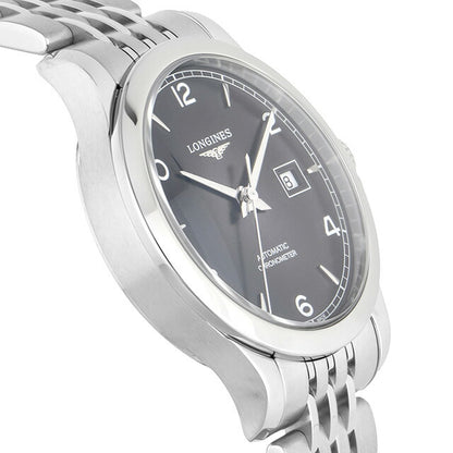 ロンジン レコード 自動巻き 腕時計 ブランド レディース LONGINES L2.321.4.56.6 アナログ ブラック 黒 スイス製 L2-321-4-56-6