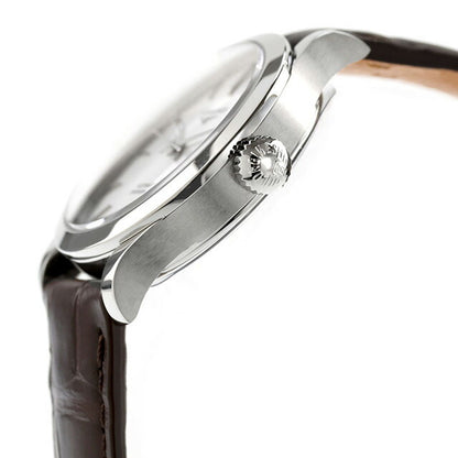 ロンジン レコード 自動巻き 腕時計 ブランド レディース LONGINES L2.321.4.72.2 アナログ シルバー ブラウン スイス製 L2-321-4-72-2