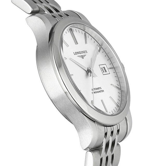 ロンジン レコード 自動巻き 腕時計 ブランド レディース LONGINES L2.321.4.72.6 アナログ シルバー スイス製 L2-321-4-72-6