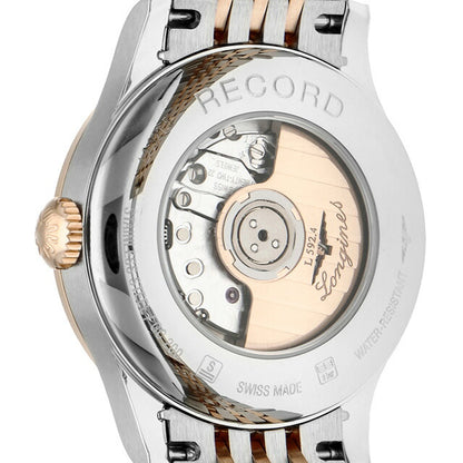 ロンジン レコード 自動巻き 腕時計 ブランド レディース LONGINES L2.321.5.76.7 アナログ シルバー ピンクゴールド スイス製 L2-321-5-76-7