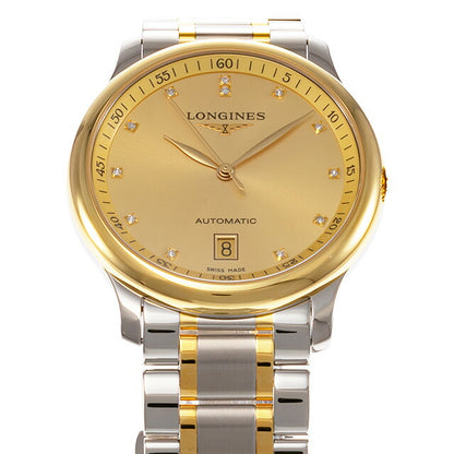 ロンジン マスターコレクション 自動巻き 腕時計 ブランド メンズ ダイヤモンド LONGINES L2.628.5.37.7 アナログ イエローゴールド シルバー スイス製 L2-628-5-37-7
