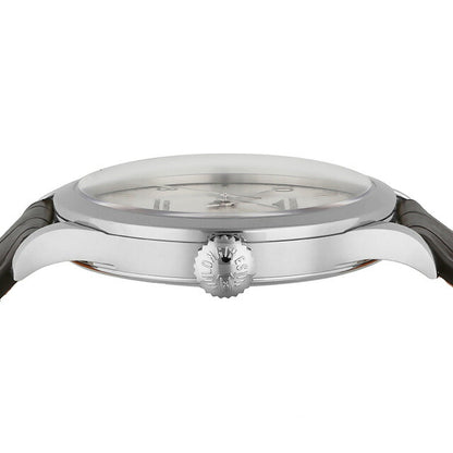 ロンジン レコード 自動巻き 腕時計 ブランド メンズ LONGINES L2.820.4.76.2 アナログ シルバー ブラウン スイス製 L2-820-4-76-2