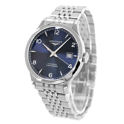 ロンジン レコード 自動巻き 腕時計 ブランド メンズ LONGINES L2.820.4.96.6 アナログ ブルー スイス製 L2-820-4-96-6