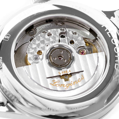 ロンジン レコード 自動巻き 腕時計 ブランド メンズ LONGINES L2.820.4.96.6 アナログ ブルー スイス製 L2-820-4-96-6