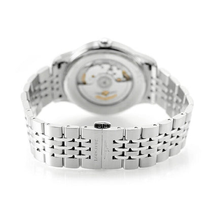ロンジン レコード 自動巻き 腕時計 ブランド メンズ LONGINES L2.821.4.56.6 アナログ ブラック 黒 スイス製 L2-821-4-56-6