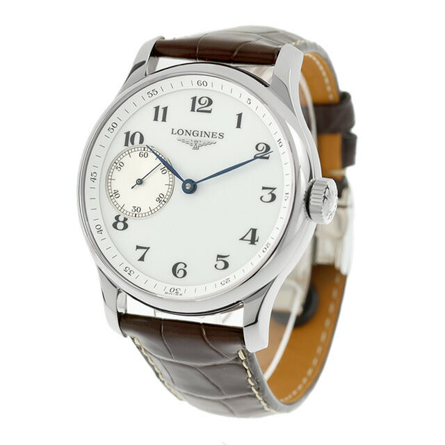 ロンジン マスターコレクション 手巻き 腕時計 ブランド メンズ ユニタス Unitas 6497 LONGINES L2.841.4.18.3 アナログ シルバー ブラウン スイス製 L2-841-4-18-3