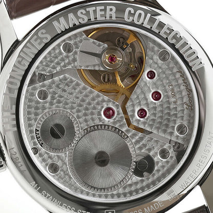 ロンジン マスターコレクション 手巻き 腕時計 ブランド メンズ ユニタス Unitas 6497 LONGINES L2.841.4.18.3 アナログ シルバー ブラウン スイス製 L2-841-4-18-3