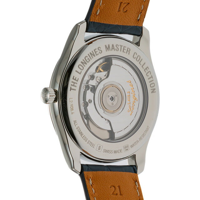 ロンジン マスターコレクション 自動巻き 腕時計 ブランド メンズ LONGINES L2.908.4.92.0 アナログ ブルー ブルーグリーン スイス製 L2-908-4-92-0