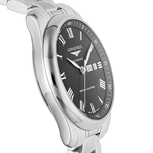 ロンジン マスターコレクション 自動巻き 腕時計 ブランド メンズ LONGINES L2.910.4.51.6 アナログ ブラック 黒 スイス製 L2-910-4-51-6