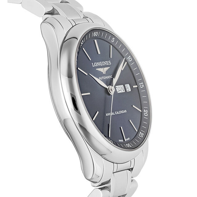ロンジン マスターコレクション 自動巻き 腕時計 ブランド メンズ LONGINES L2.910.4.92.6 アナログ ブルー スイス製 L2-910-4-92-6