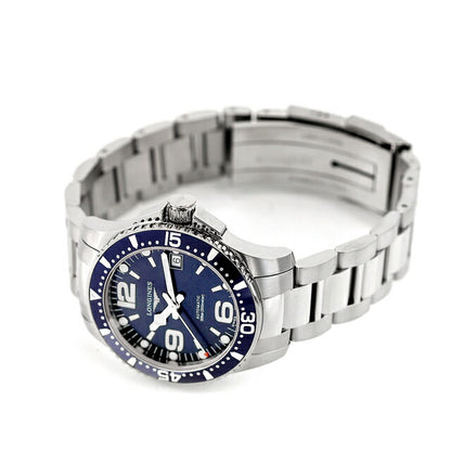 ロンジン ハイドロコンクエスト 自動巻き 腕時計 ブランド メンズ LONGINES L3.741.4.96.6 アナログ ブルー スイス製 L3-741-4-96-6