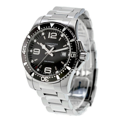 ロンジン ハイドロコンクエスト クォーツ 電池式 腕時計 ブランド メンズ LONGINES L3.840.4.56.6 アナログ ブラック 黒 スイス製 L3-840-4-56-6