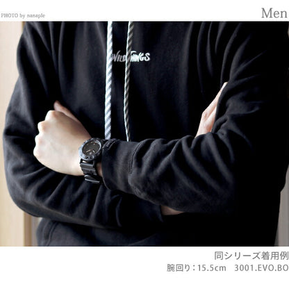 ルミノックス ネイビーシールズ 3000 エボ 43mm メンズ 腕時計 ブランド 3001.EVO.BO オールブラック 黒 l3001-EVO-BO