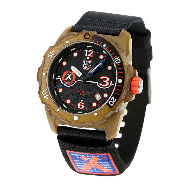 Luminox Bear Grilling生存规则3 X Tide 3720 Sea Quartz观看品牌男士3721.ECO L3721-ECO