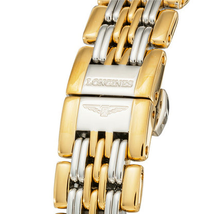 ロンジン リール クォーツ 電池式 腕時計 ブランド レディース LONGINES L4.259.2.11.7 アナログ ホワイト シルバー ゴールド 白 スイス製 L4-259-2-11-7